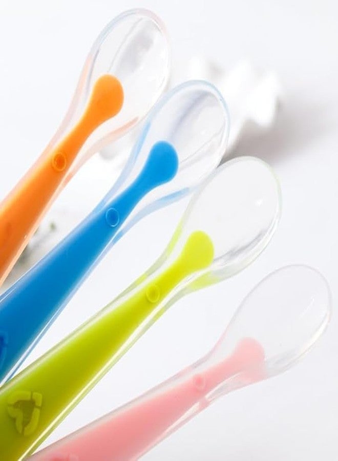 KIDS BASIC Baby Feeding Bibs (Pack of 3) & Silicone Spoon |Waterproof Bib | Baby Apron | BPA Free Self Feeding Spoon (Orange) - Image 4