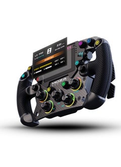 Moza Moza FSR Formula Racing Steering Wheel – 280mm GT-Style Wheel with 4.3” HD Digital Display, Forged Carbon Fiber, Magnetic Dual Clutch Paddles & RGB Shift Indicator – Compatible with Moza R9/R16/R21  - Image 2