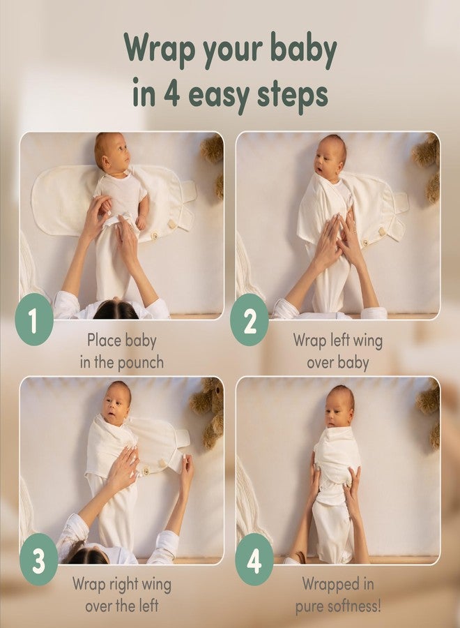 Sweety Fox 3-Pack Organic Baby Swaddles - Swaddles for Newborns, Infant 0-3 Months, Baby Girls, Boys, Soft & Snug Newborn Nursery Swaddling Blankets (Mist) - Image 2