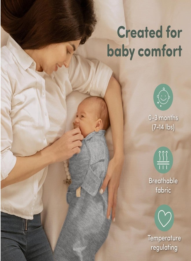 Sweety Fox 3-Pack Organic Baby Swaddles - Swaddles for Newborns, Infant 0-3 Months, Baby Girls, Boys, Soft & Snug Newborn Nursery Swaddling Blankets (Mist) - Image 4