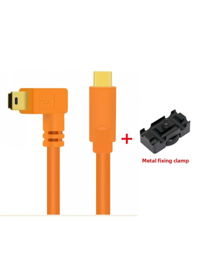 Canon 5d3/5d2/6d Camera Computer Type-c Connection Photography Line Single Reflex T-type Data Cable Audio Video Cables-Color:3 M Line [high-speed Transmission + Fixed Clamp] C To 5pin - Image 1