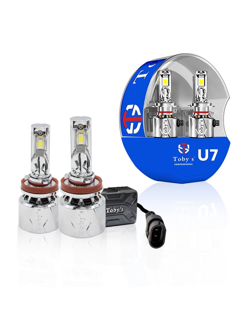 Toby's - Toby's U7-H11 120W/Pair Power Original Tested LED Headlight Assembly 12000 Lumens Bright Color With Temperature (6000K) - Image 1
