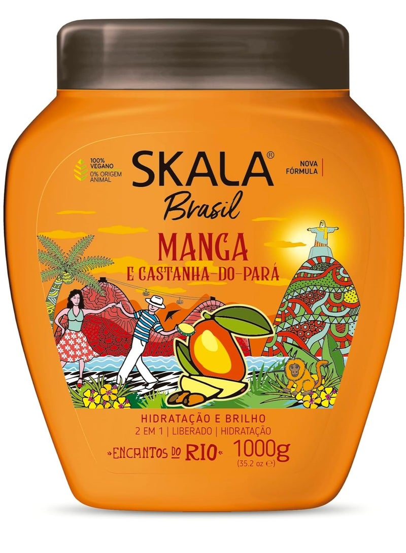 SKALA Manga & Brazil Nut Hair Treatment Cream – 1 kg – Deep Hydration, Frizz Control & Shine – Sulfate-Free