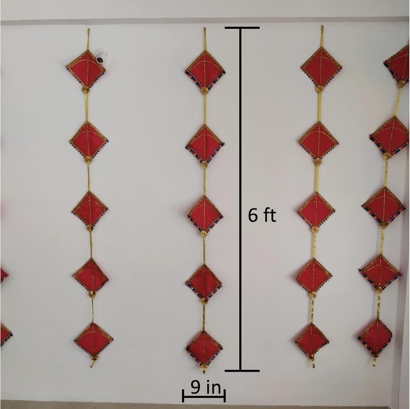 Punyatva Kite Garland Set of 2 Makar Sankranti Patang Decoration ItemsWedding Decoration ItemsMehendi Function DecorationHaldi Function DecorationFestival DecorWall Decoration - Image 5