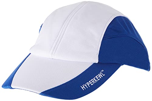 HyperKewl 6593-BLU/WHT Evaporative Cooling Sport Cap with Hook and Loop Closure, Blue/White - Image 4