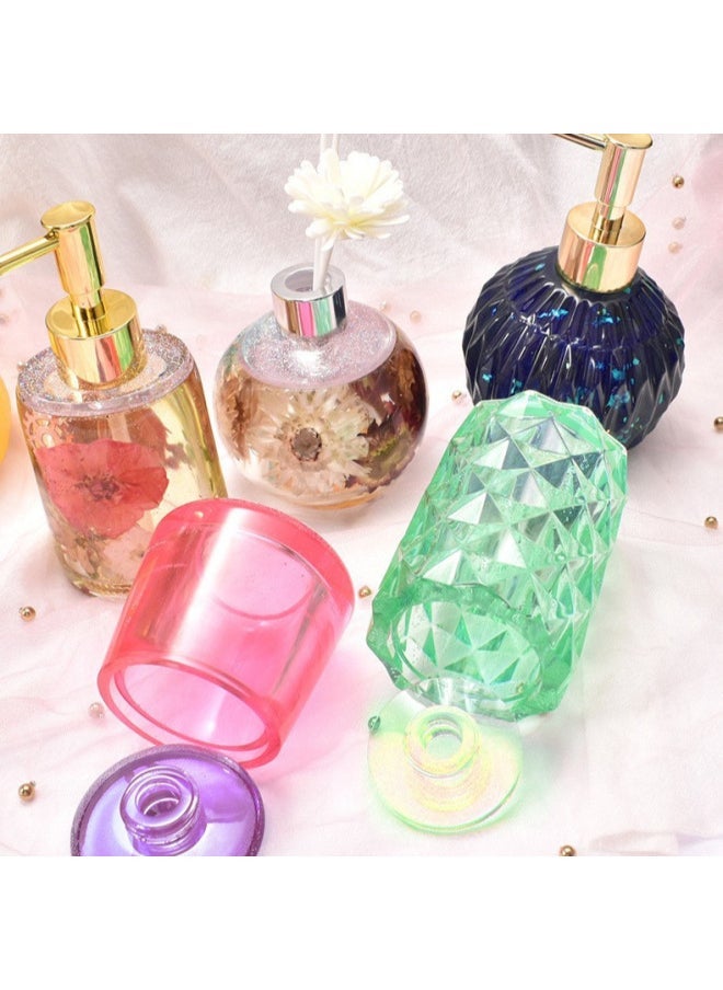 Nordic Simple Ins Style Lotion Bottle Resin Silicone Mould Glue Drop Diy Rhombic Cylindrical Hand Sanitizer Bottle Ornaments-Specification - Image 3