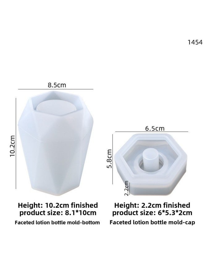Nordic Simple Ins Style Lotion Bottle Resin Silicone Mould Glue Drop Diy Rhombic Cylindrical Hand Sanitizer Bottle Ornaments-Specification - Image 1