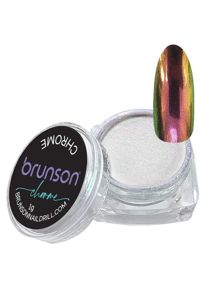 brunson Chrome Nail Powder Mirror Nail Powder, Metallic Nail Powder Holographic Mirror Effect Nail Art Decoration Manicure Pigment GH381s