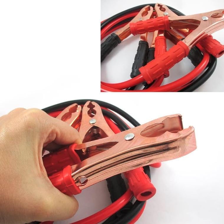 JUGTE كابلات تعزيز بطارية السيارة JUGTE الثقيلة 2 متر مع مشابك لبدء البطارية الميتة مع حقيبة حمل - 1500 أمبير - Image 2