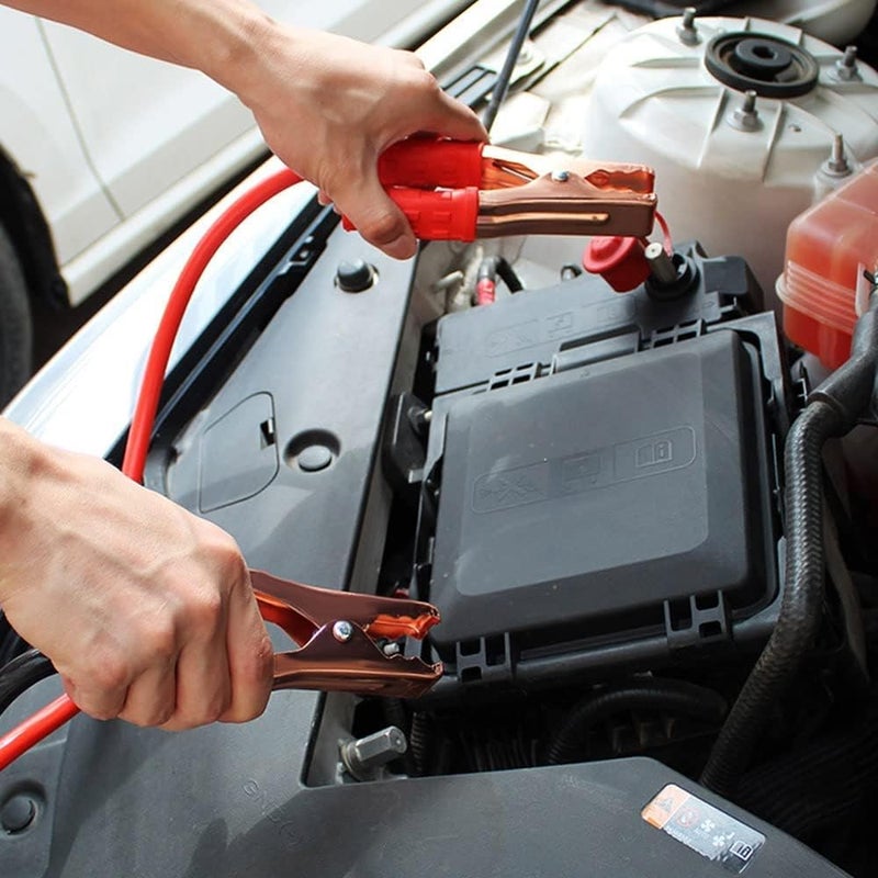 JUGTE كابلات تعزيز بطارية السيارة JUGTE الثقيلة 2 متر مع مشابك لبدء البطارية الميتة مع حقيبة حمل - 1500 أمبير - Image 4