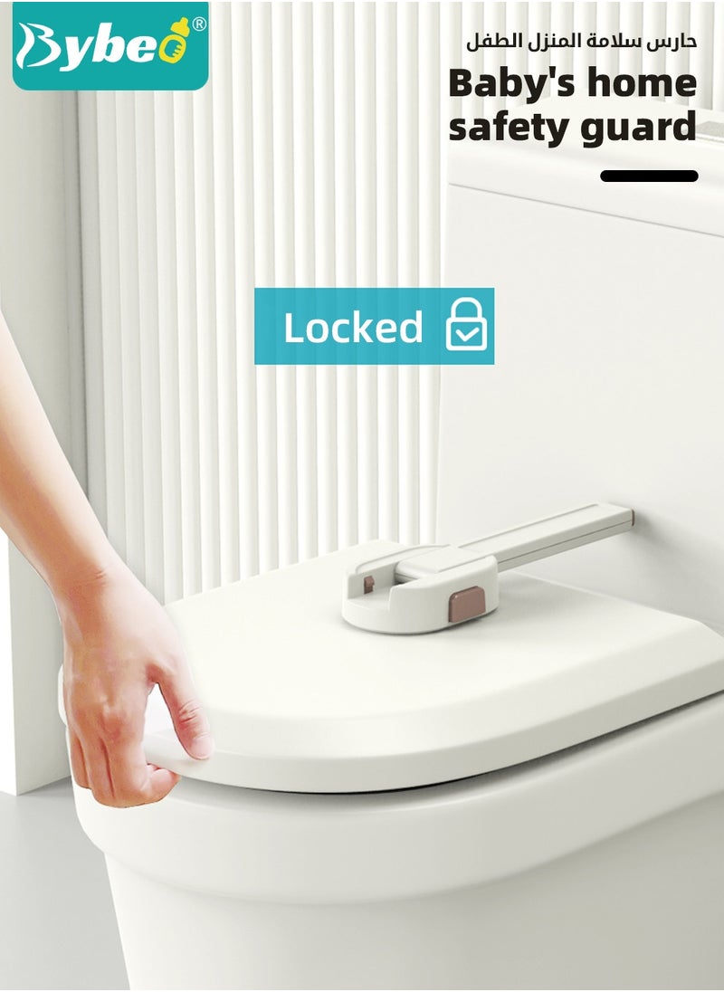 Bybeo Baby Toilet Lock, Baby Safety Locks, Toilet Seat Locks, Baby Proof Toilet Locks, 3M Adhesive Pads, No Drilling, Ideal for Toddlers Children and Kids  - Image 4
