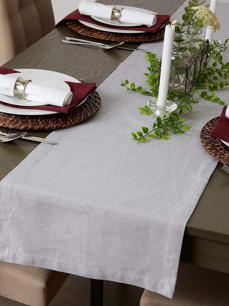 DII CAMZ38723 Solid Chambray, Table Runner 14x72, Chambray Gray - Image 4