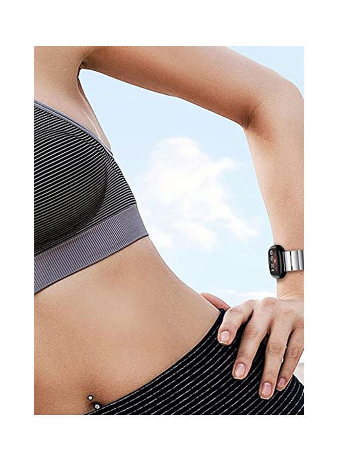 NIBEMINENT Replacement Stainless Steel Band For Fitbit Versa 3/Fitbit Sense Silver - Image 5