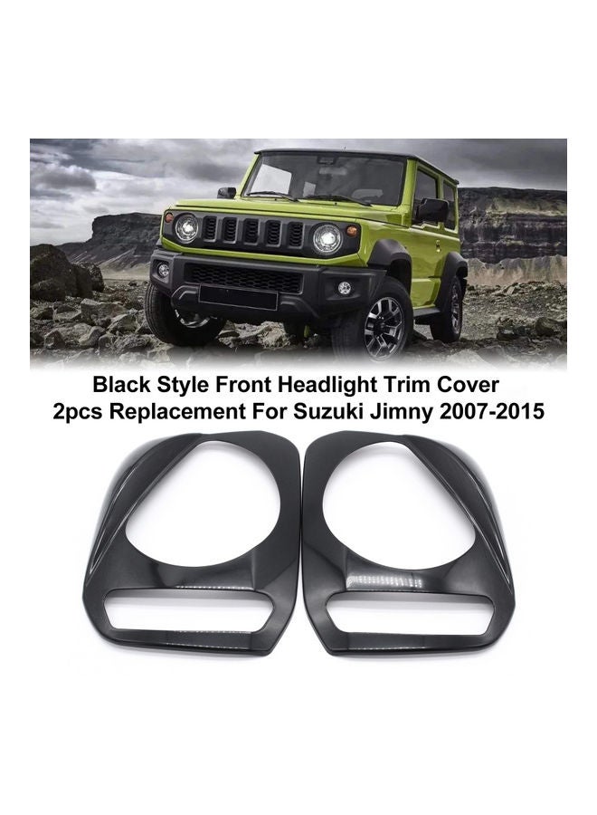 NIBEMINENT 2-Piece Replacement Front Headlight Trim Cover For Suzuki Jimny 2007-2015 - Image 2