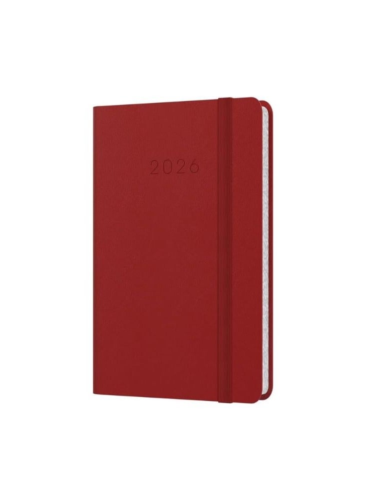 Collins - Legacy - 2026 12 Month Calendar Year Planner, Week-To-View Diary, Pocket Hard Cover - Red (CL73.15-26) - Image 1