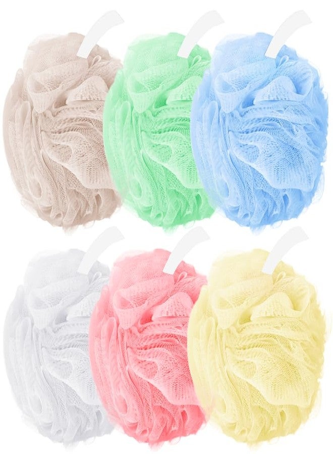 Amazerbst loofah,Shower loofah loofah Sponge,Sponge Body Scrubber for Women and Men (Grey Green Blue White Pink Yellow - Image 1