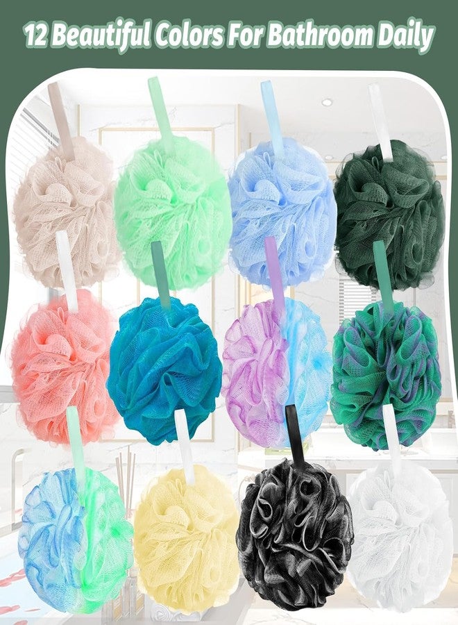 Amazerbst loofah,Shower loofah loofah Sponge,Sponge Body Scrubber for Women and Men (Grey Green Blue White Pink Yellow - Image 2