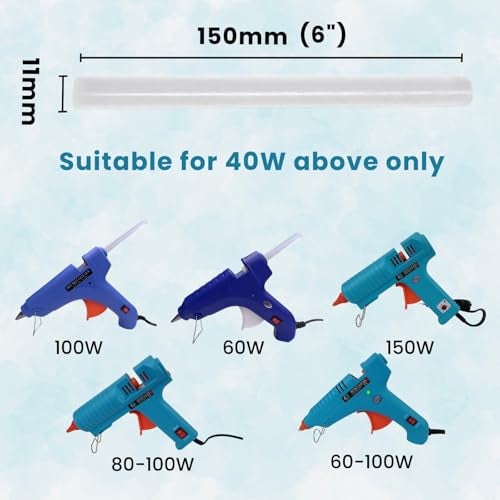 DELIVERYPAX 11mm Hot Melt Glue Sticks 36 pcs | Transparent Glue Gun Sticks | Super Strong Hot Glue Sticks 11mm Refill | Low Drip for DIY, Art & Craft, Repairs, Sealing & Home Use. - Image 3