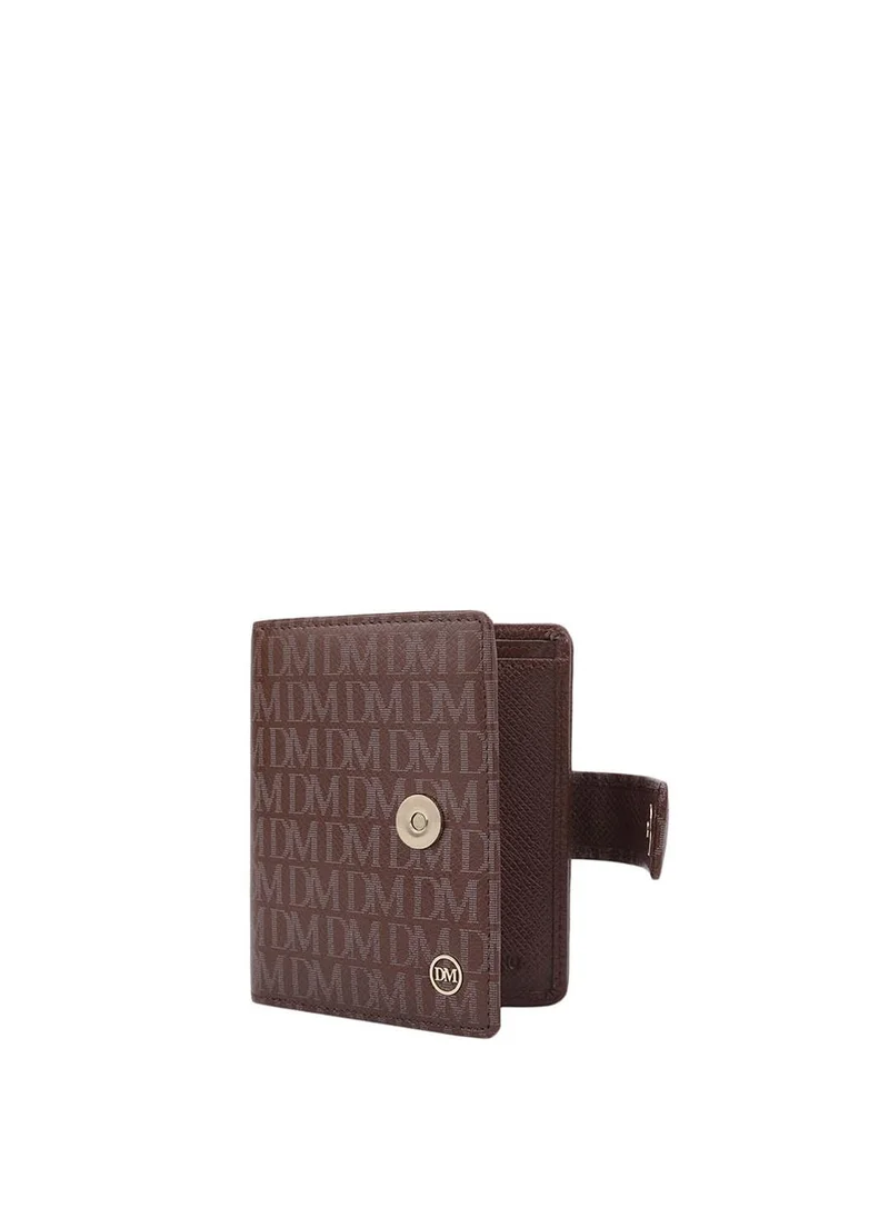 دا ميلانو محفظة نسائية جلد طبيعي بني من دا ميلانو