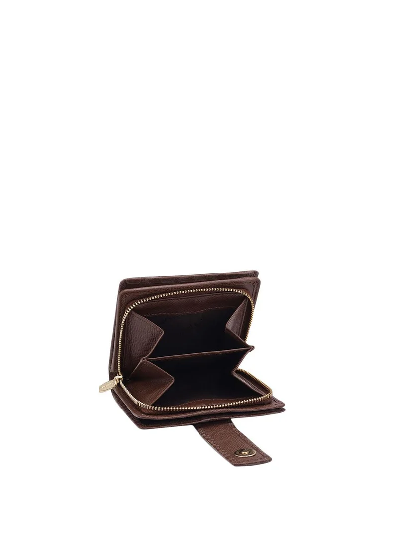 Da Milano  Da Milano Genuine Leather Brown Ladies Wallet for Women | Best Price UAE