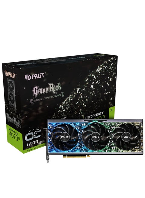 NVIDIA GeForce RTX™ 4070 Ti GameRock OC, 12GB GDDR6X Graphics Card,7680 Cores,2775 MHz Boost Clock Speed, 192 Bit Memory, PCI Express Gen4,1xHDMI 2.1,Midnight Kaleidoscope | NED407TU19K9-1045G