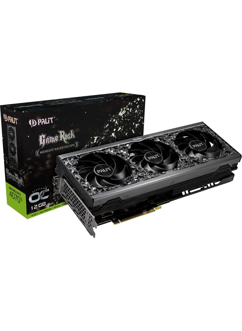 NVIDIA GeForce RTX™ 4070 Ti GameRock OC, 12GB GDDR6X Graphics Card,7680 Cores,2775 MHz Boost Clock Speed, 192 Bit Memory, PCI Express Gen4,1xHDMI 2.1,Midnight Kaleidoscope | NED407TU19K9-1045G