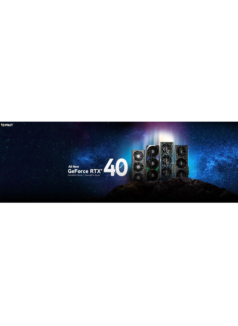 NVIDIA GeForce RTX™ 4070 Ti GameRock OC, 12GB GDDR6X Graphics Card,7680 Cores,2775 MHz Boost Clock Speed, 192 Bit Memory, PCI Express Gen4,1xHDMI 2.1,Midnight Kaleidoscope | NED407TU19K9-1045G