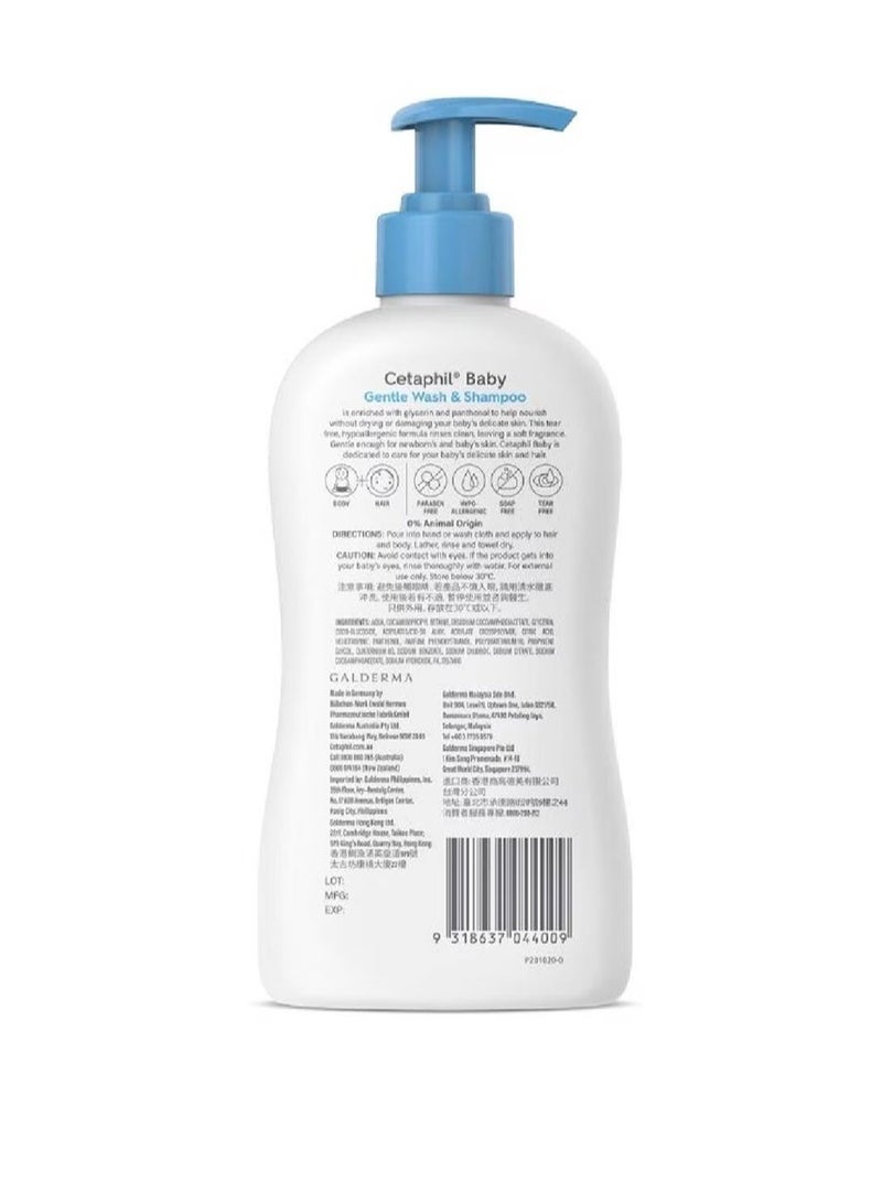 Cetaphil Baby Wash & Shampoo for Baby‘s Delicate Skin and Hair, Tear Free Formula, Paraben, Colorant and Mineral Oil Free, 400ml - Image 4