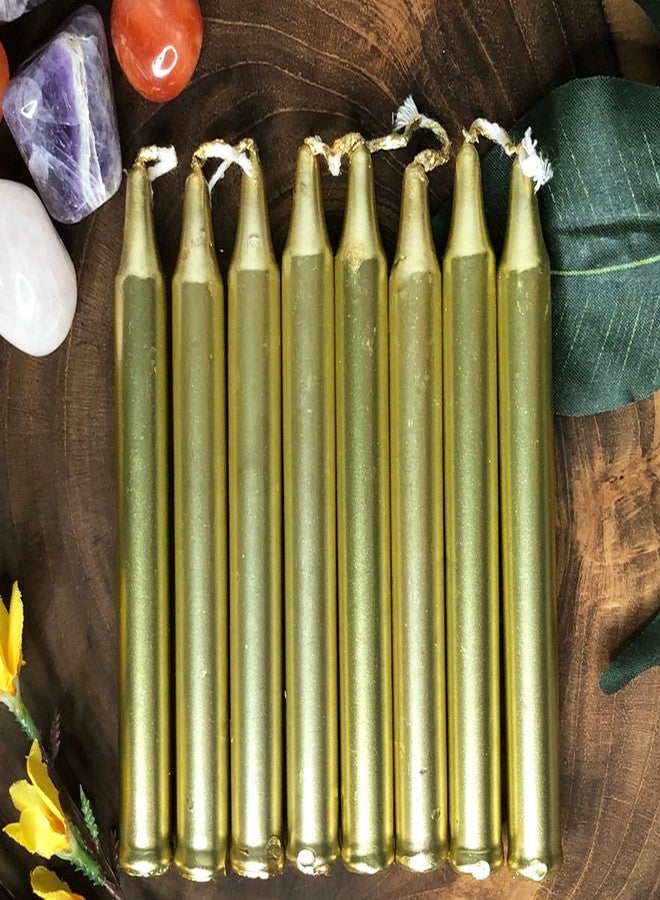 Luces Ritual Candle Pack of 12 Golden Pastel Stick Chime Candles for Diwali X-mas Home Decoration Birthday Valentine Gifts Party Spa Dinner Table - Image 2