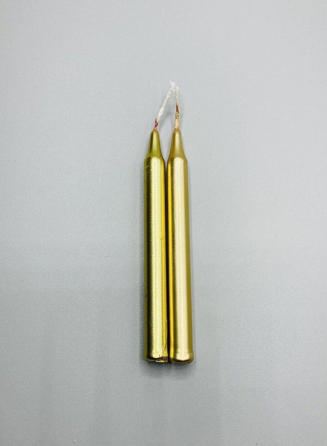 Luces Ritual Candle Pack of 12 Golden Pastel Stick Chime Candles for Diwali X-mas Home Decoration Birthday Valentine Gifts Party Spa Dinner Table - Image 4