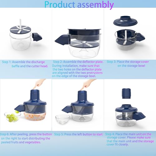 Fopudy Automatic Grape Peeler Machine,Electric Peeling Machine for Grape,Automatic Garlic & Cherry Tomato Peeler Skin Remover Tool for Small Fruits,Efficient Peeling Kitchen Gadget for Home Use (Blue) - Image 5