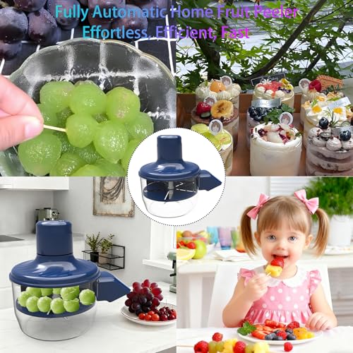 Fopudy Automatic Grape Peeler Machine,Electric Peeling Machine for Grape,Automatic Garlic & Cherry Tomato Peeler Skin Remover Tool for Small Fruits,Efficient Peeling Kitchen Gadget for Home Use (Blue) - Image 4