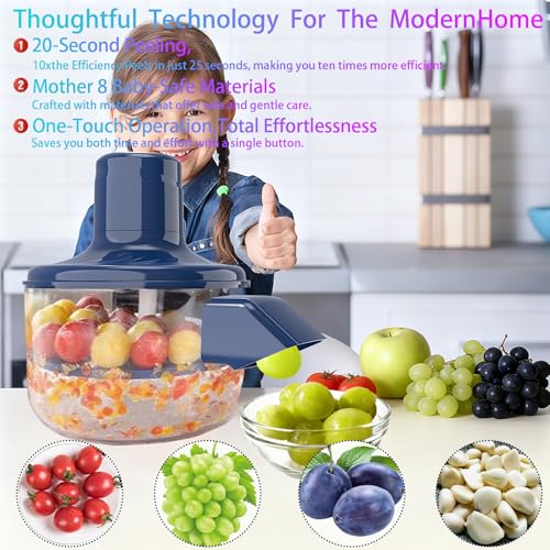 Fopudy Automatic Grape Peeler Machine,Electric Peeling Machine for Grape,Automatic Garlic & Cherry Tomato Peeler Skin Remover Tool for Small Fruits,Efficient Peeling Kitchen Gadget for Home Use (Blue) - Image 2