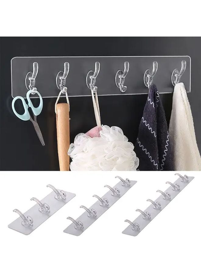 منظم حائط متين 3 صفوف مع خطافات لوح تخزين لاصق بدون حفر - Image 2