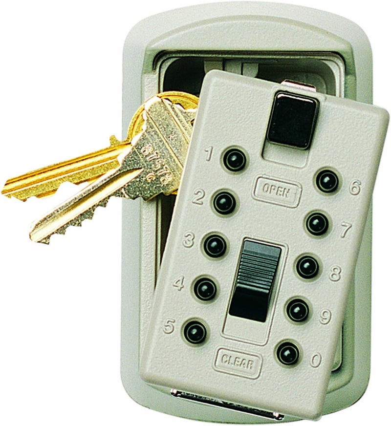 Kidde AccessPoint 001414 KeySafe Original Slimline Push Button Combination Permanent Key Lock Box, 2-Key, Clay - Image 3