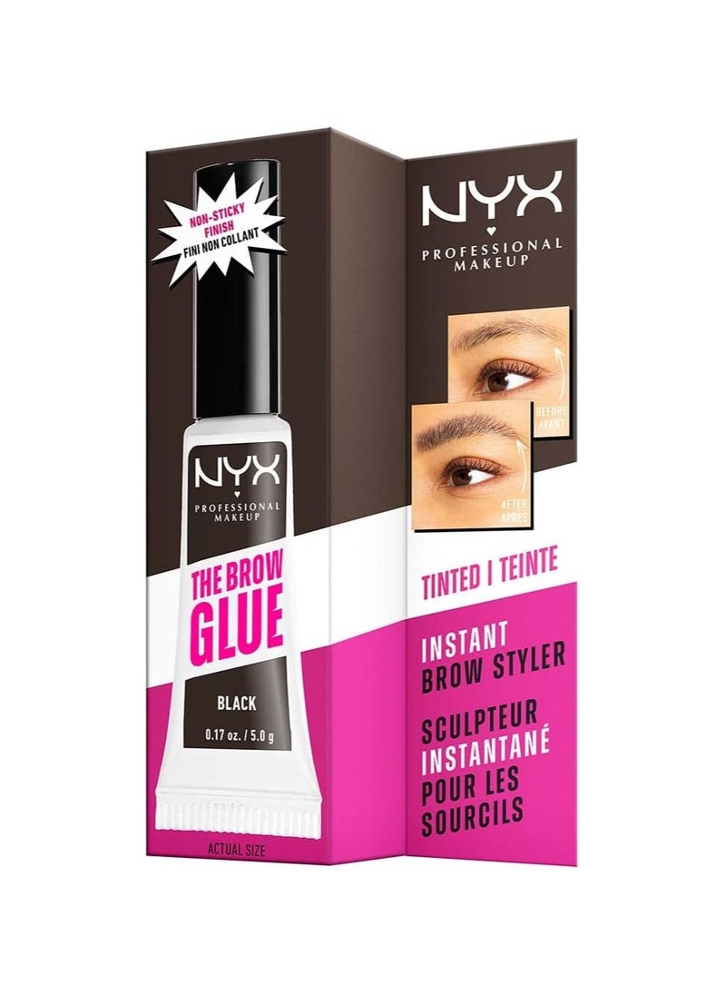 NY Bae NYX The Brow Glow Professional Eyebrow Gel Black 5g  - Image 2