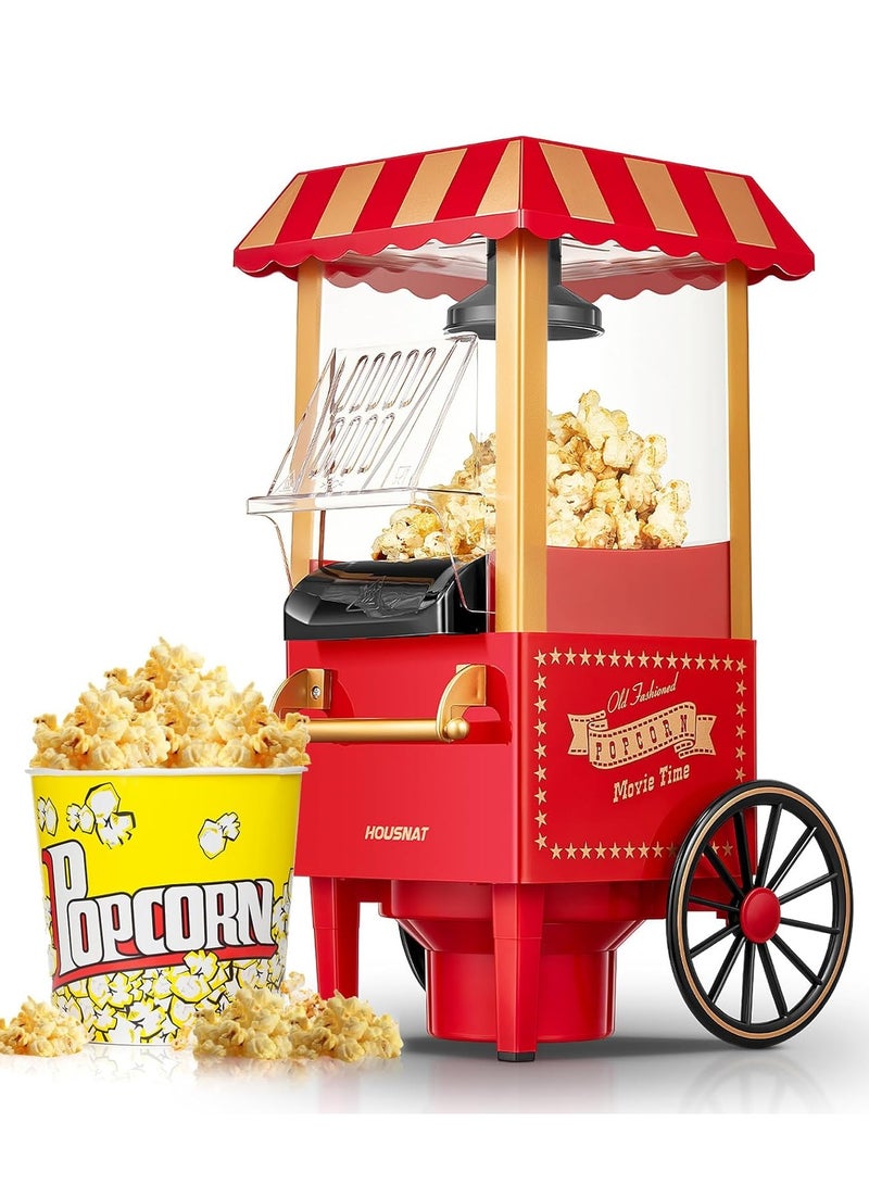 JAJEEK Popcorn Maker 1200W – Hot Air Popcorn Machine for Home, Healthy & Fat-Free Popcorn, Easy to Clean & Use, Ideal for Movie Nights, Parties, Kids Birthday Parties, Red Color  - Image 3