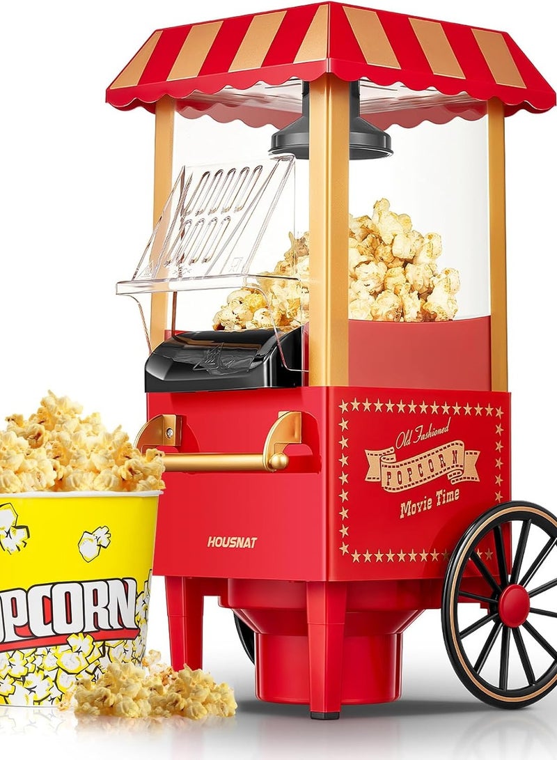 JAJEEK Popcorn Maker 1200W – Hot Air Popcorn Machine for Home, Healthy & Fat-Free Popcorn, Easy to Clean & Use, Ideal for Movie Nights, Parties, Kids Birthday Parties, Red Color  - Image 1