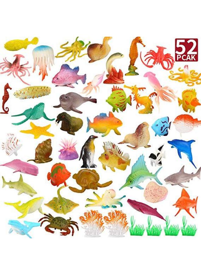 Hot Soft Glue 50 Simulation Ocean Toy Model Submarine Toy Animal Model-Color:24 Marine Animals +2 Corals - Image 2