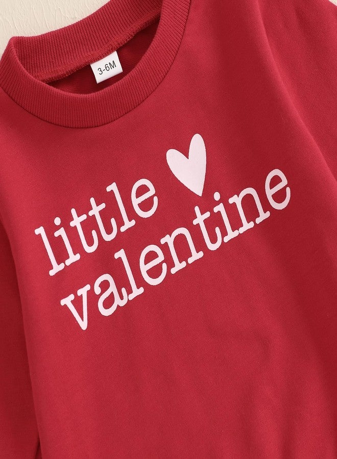 BOIZONTY Baby Girl Valentine Outfits Litttle Valentine Print Sweatshirt Top+ Loves Pants Infant Clothes Set - Image 5