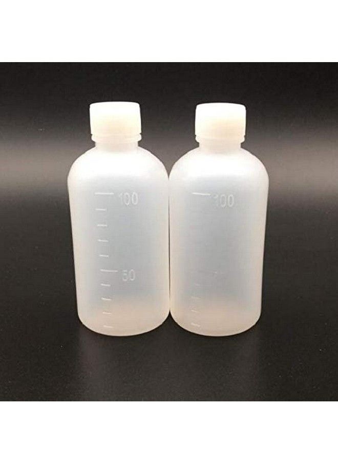 Happyupcity - 3Pcs 100Ml 3.4Oz White Empty Plastic Bottles With Screw Cap And Scale Solution Pills Potion Tablet Storage Holder Sealed Jar Refillable Durable Container Pot For Laboratory Household - Image 1