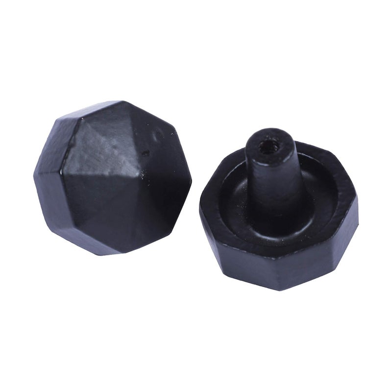 Two Moustaches Two Moustaches Handmade Octet Design Drawer Pull Wardrobe Cabinet Knobs Pack of 6 Black - Image 3