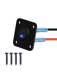 Rocker Toggle Switch Panel, with Blue LED Indicator - DC 12V 20A USB Charger, Round Lighted ON/Off SPST Switch Control for Ships, Yachts, RVs, Buses, Trailers, Campers, Boats, and More