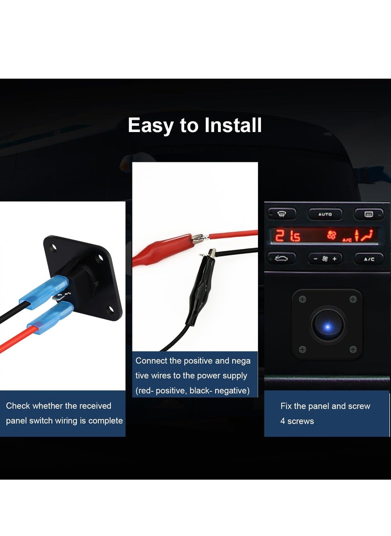 Generic - Rocker Toggle Switch Panel, with Blue LED Indicator - DC 12V 20A USB Charger, Round Lighted ON/Off SPST Switch Control for Ships, Yachts, RVs, Buses, Trailers, Campers, Boats, and More - Image 1