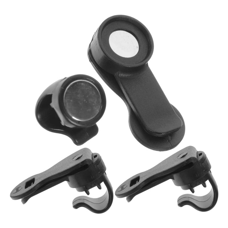 5pcs Black Magnetic Water Bag Straw Clip Backpack Holder Portable Fastener Strap Hiking Camping Gear - Image 2