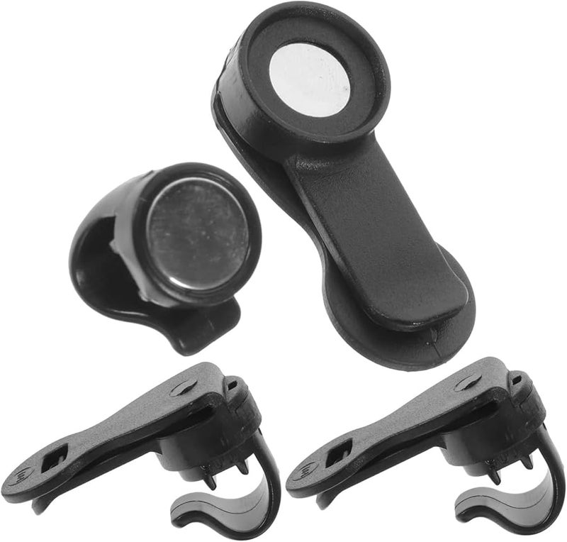 5pcs Black Magnetic Water Bag Straw Clip Backpack Holder Portable Fastener Strap Hiking Camping Gear - Image 1