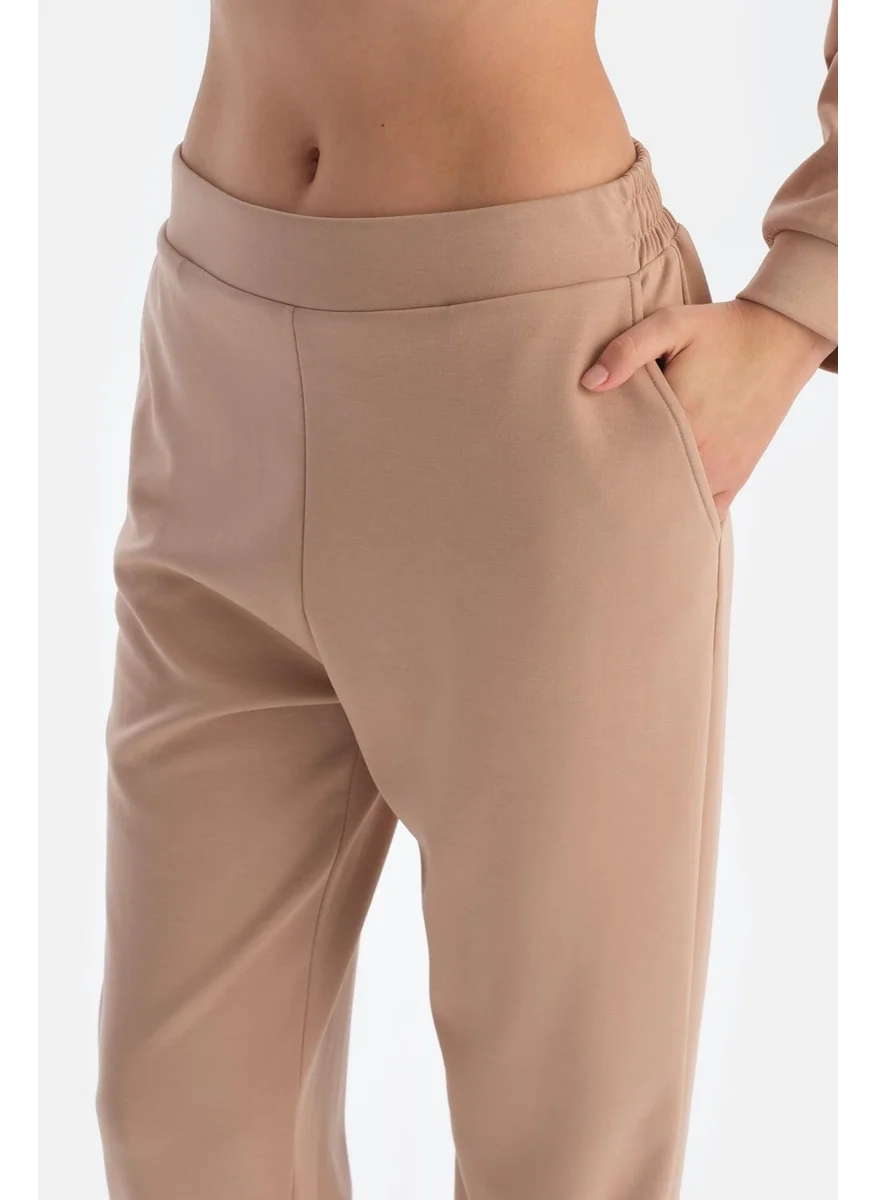 dagi Milky Brown Jogger Modal Trousers