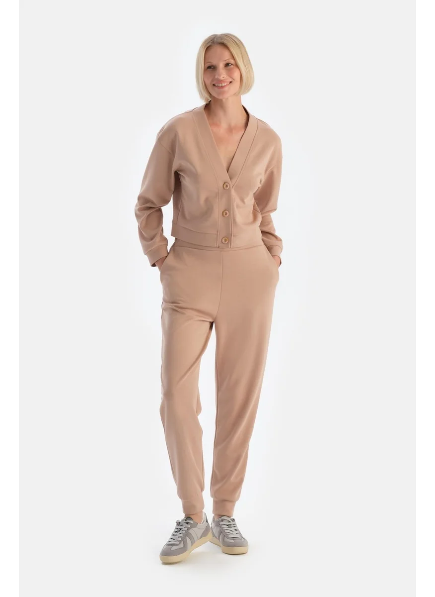 dagi Milky Brown Jogger Modal Trousers