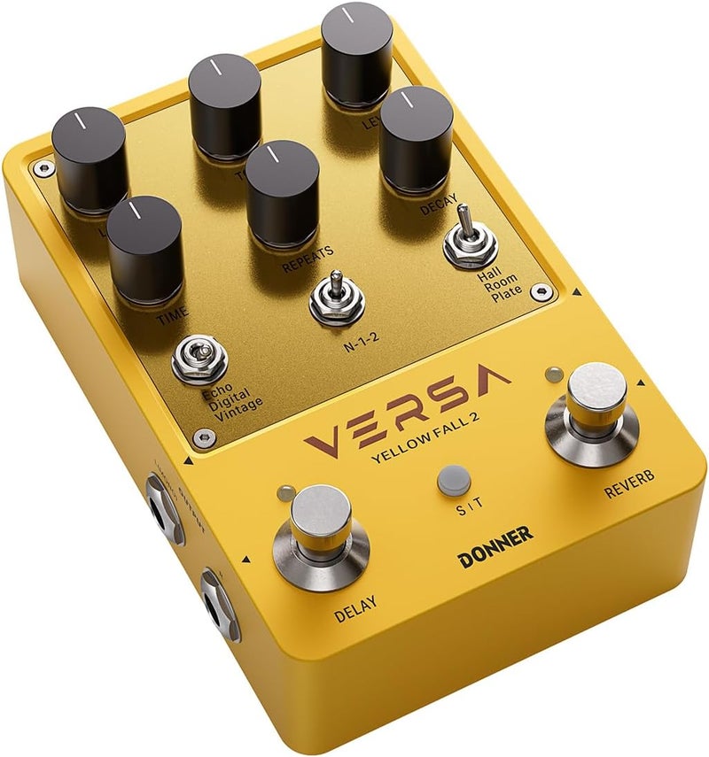 Donner Yellow Fall Ⅱ-Versa 3 Delay 3 Reverb Pedal Combo for Electric Guitar - Image 1