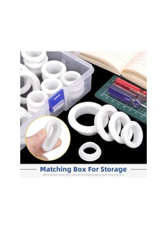 Glarks Glarks 29pcs 5 Sizes Round Hollow Rubber Grommet Set, White Drill Hole Double Sided Hollow Firewall Hole Plugs, Round Electrical Wiring Gasket for Wire, Tables, Pump, Plumbing  - Image 5